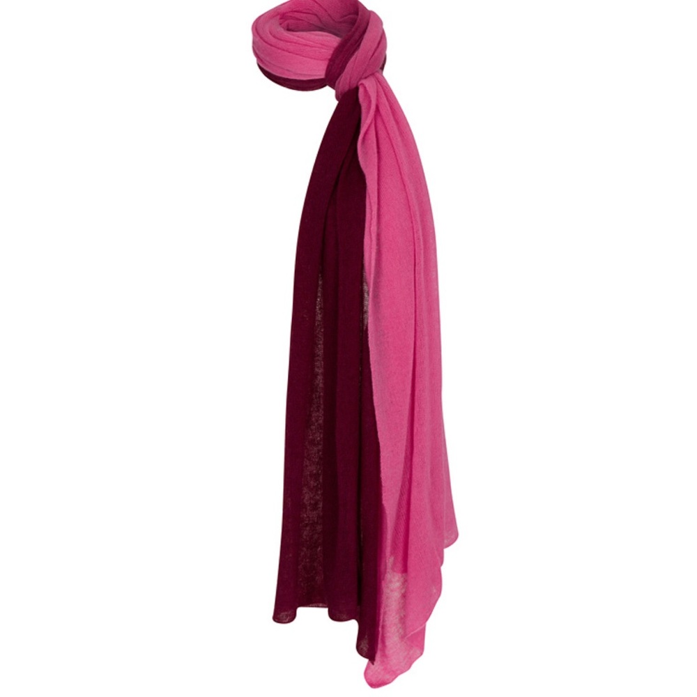 Elegant Pink and Burgundy Scarf